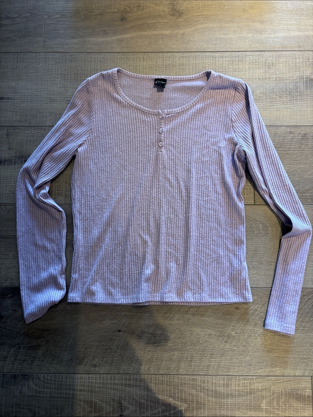 art class Lavender Ribbed Henley Long-Sleeve Tee